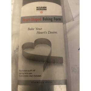 Kuhn Rikon Heart Shape Baking Form Stainless Steel Cake Mold Stainless Steel 18"